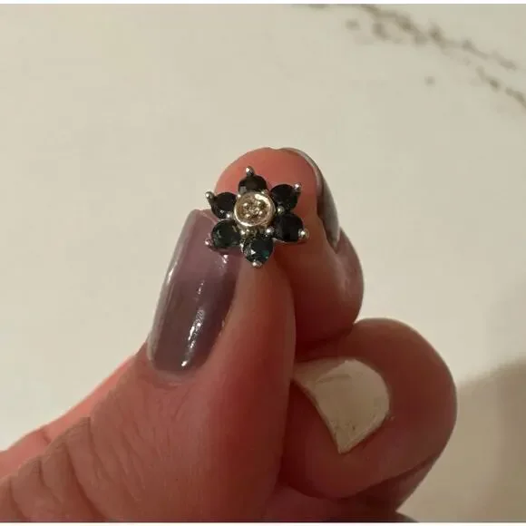 EFFY Sapphire Stud Earring - Picture 2 of 3
